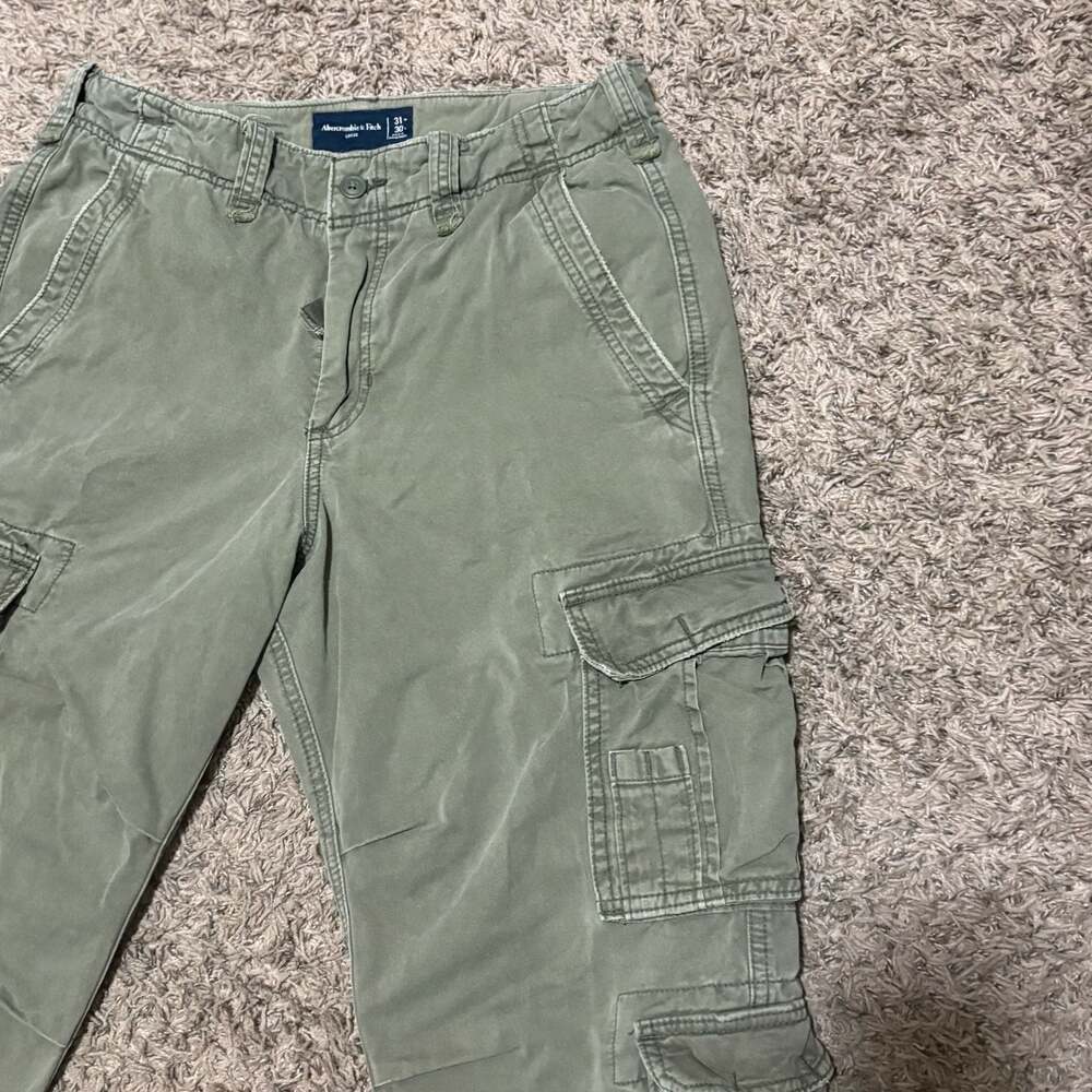 Abercrombie & Fitch Loose Cargo Pants 31x30 Green - Picture 2 of 10